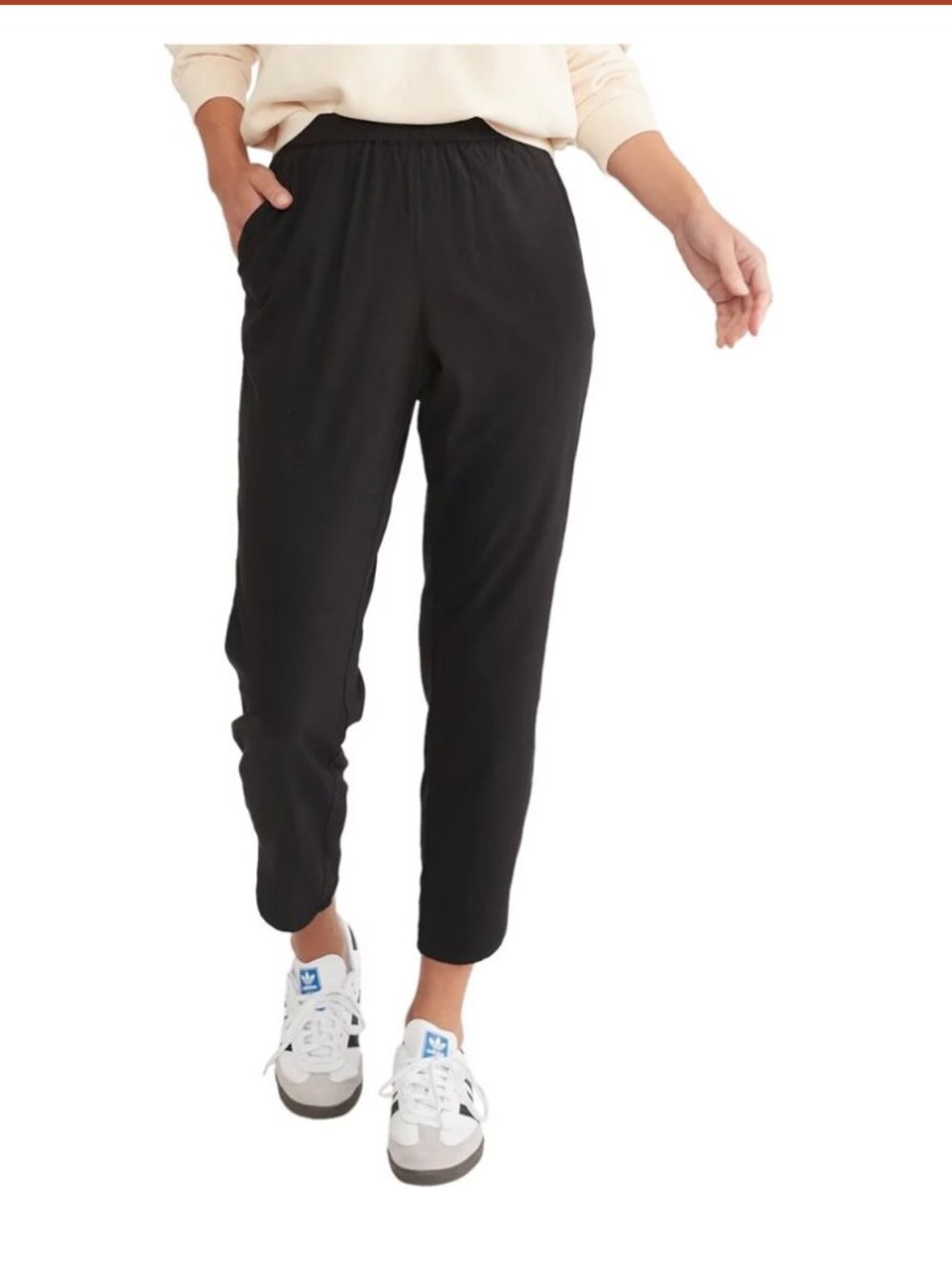Marine Layer Women's Tencel Allison Pant in Black Size Small